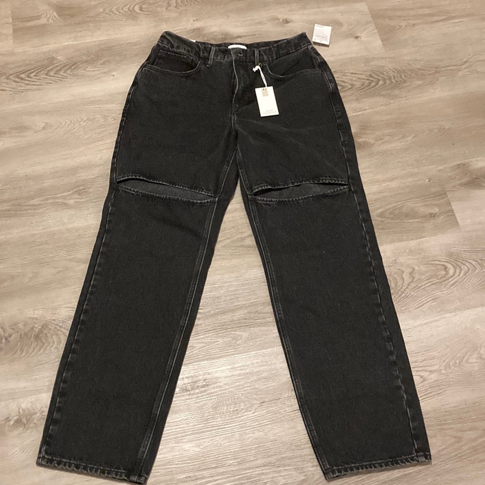 Good America 90’s with thigh slits